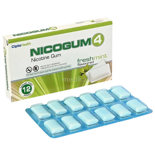 nicogum 4 sugarfree tablet 12's
